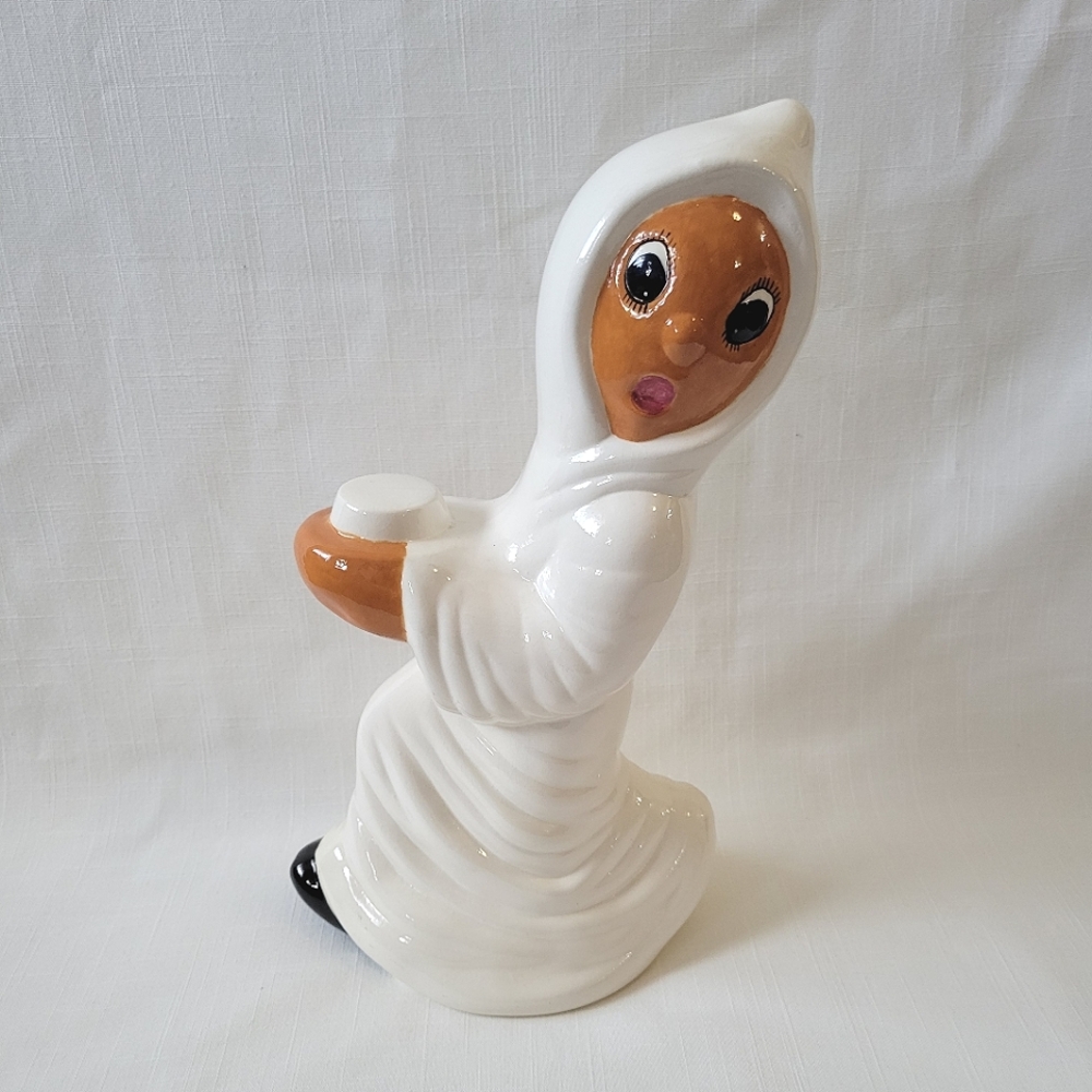 Vintage Ceramic Running Ghost Statue